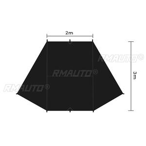 210D Oxford Cloth Universal Car Rear <b>Canopy</b> Self Driving Outdoor <b>Camping</b> Black Rubber Car Side <b>Canopy</b> Ground Nail Wind Rope - Product Image 3