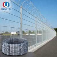 Fil barbelé hélicoïdal simple et double, réglable de 30 cm à 110 cm, pour clôtures de complexes commerciaux