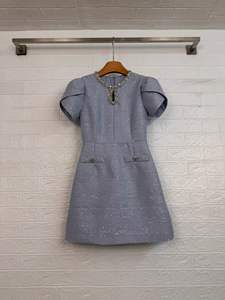 Vestido Mini de Línea A con Lentejuelas y Cuentas, Estilo Vintage Francés, Transfronterizo Europeo Americano, para Fiestas de Verano, con Aberturas - Product Image 3