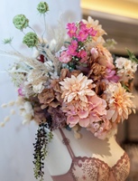 LO-1666 Bola Bunga Peony Hydrangea 45cm, Alas Busa, Warna Sesuai Pesanan, untuk Dekorasi Meja Pernikahan, Pajangan Jendela Toko & Dekorasi Toko Ritel