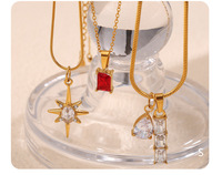 Pendentif DIY en gros d'usine, pierre naturelle, zircon, lapis-lazuli, tungstène, design tendance, pentagramme, personnalisation