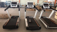 Tapis roulant électrique commercial N28 avec écran LED, capacité de 300 kg, vitesse de 1 à 20 km/h - Machine de fitness pour la marche et la course à pied