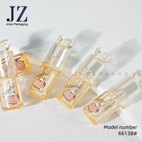 Jinze en stock, tube mignon en forme de cœur pour emballage de gloss à lèvres, prêt à être expédié, flacon transparent