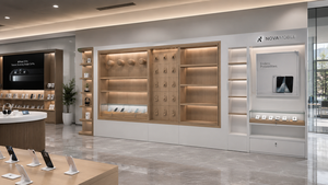 Diseño de Tienda de Teléfonos Móviles Premium, Muebles de Exhibición de Madera MDF Personalizados con Vidrio y LED, Equipamiento para Tiendas Minoristas de Electrónica - Product Image 5