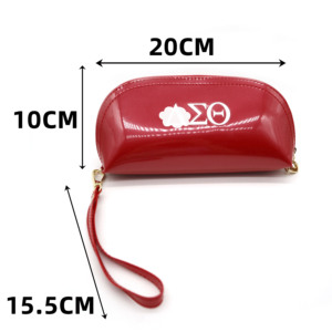 Fashion <strong>Red</strong> <strong>Leather</strong> Hand Bags for Women Pouch Bag Key Holder Wristlet Phone Wallet for Lady Coin <strong>Purse</strong> - Product Image 3