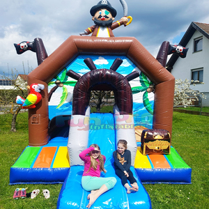 Castillo inflable comercial para niños, chateau gonflable para niños, casa de brinco inflable pirata para fiestas al aire libre - Product Image 4