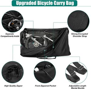 Sac de transport pliable pour vélo en tissu résistant, sac de transport pour vélo, sac de voyage, étui pour vélo, porte-vélo, boîtes de transport, sacs de voyage - Product Image 4