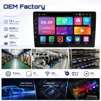 Lecteur multimédia universel pour voiture Android 16, 9 pouces, 3 Go, 32 Go, CarPlay sans fil, Android Auto avec 4G LTE et entrée caméra AHD 1080P