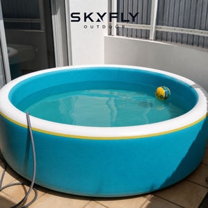 <span class=keywords><strong>Piscine</strong></span> gonflable ronde de 6,6 pieds de diamètre et 4 pieds de profondeur pour adultes, <span class=keywords><strong>piscine</strong></span> extérieure - Product Image 4