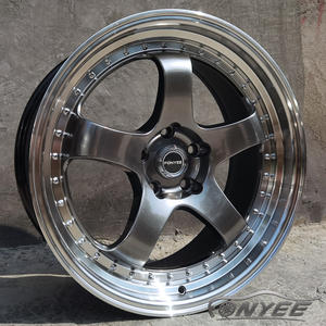 Fonyee pour travail argent 5 trous de rayons Huecos Deep Dish Rivets 18 pouces 5x114.3 CB 73.1 Mag alliage roue Auto Rines jantes de voiture pour <span class=keywords><strong>BMW</strong></span> - Product Image 2