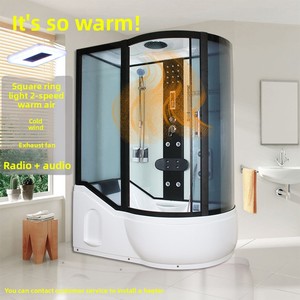 <span class=keywords><strong>Ducha</strong></span> Rectangular Todo en Uno con Puerta Corredera y Marco, Hidroterapia, Baño, Sauna, Bañera, Separación Húmedo-Seco - Product Image 3