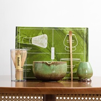 ESTICK Ensemble de thé matcha japonais en céramique, écologique, durable, résistant à la chaleur, de qualité alimentaire, portable, 7 pièces, cuite au four