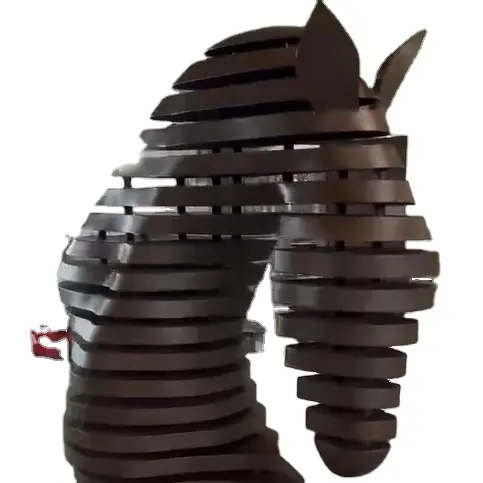 Açık bahçe için toptan lüks ürünler popüler hayvan metal büyük paslanmaz çelik Pegasus at heykeli heykel