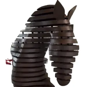 Venta caliente de lujo Popular Animal metal gran Acero inoxidable Pegaso caballo estatua escultura para jardín al aire libre