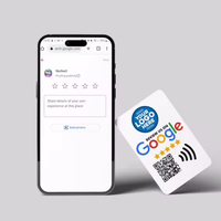Approvisionnement d'usine QR Code RFID NFC carte personnalisée imprimée robinet médias sociaux Facebook WhatsApp NFC Google cartes d'examen