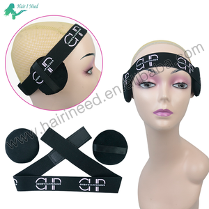 Diadema elástica ajustable con logotipo personalizado para peluca, banda protectora para la oreja, para fijar la peluca <span class=keywords><strong>frontal</strong></span>. - Product Image 5