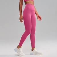 Leggings de fitness respirants extensibles dans quatre directions sans coutures visibles pour femme, effet galbant et rehausseur de fessiers, idéal pour le yoga – Grande Vente