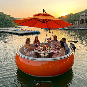 Bateau à donuts électrique personnalisé en gros, bateau barbecue à donuts roulant pour jeux aquatiques de loisirs en <span class=keywords><strong>lac</strong></span>/rivière/mer pour centres de villégiature - Product Image 2