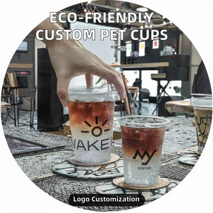 Vasos Desechables Ecológicos con Logotipo Personalizado de 12 oz 350 ml, Vasos de Plástico Transparente con Tapas de Blíster para Bebidas Frías, Café, Té de Burbujas - Product Image 2