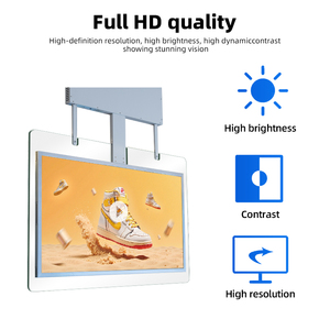 Vente directe usine – Écran LED double face en verre, affichage numérique horizontal, vidéo animée, montage au plafond pour intérieur commercial - Product Image 4