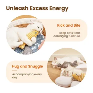 <b>Cat</b> Toys Wholesale Fish Sound Soft Cloth Catnip Toy Line Interactive <b>Cat</b> Sports Kick Indoor All Breed <b>Cat</b> Products - Product Image 5