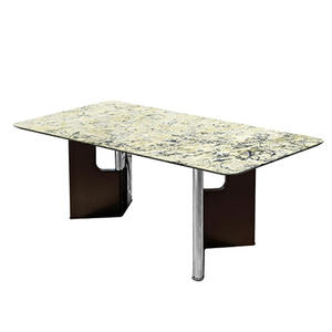Elegantes muebles de mármol verde claro, mesas de comedor de piedra de gama alta para hoteles y espacios residenciales, piezas de lujo hechas a medida - Product Image 6