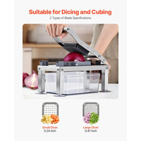 AY-490 Frietmaker Multifunctionele Handmatige Groentehakker & Snijder Roestvrijstalen Fruit- & Groentesnijder