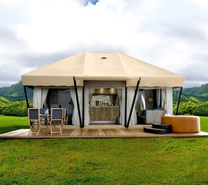 خيمة كبيرة للتخييم في الهواء الطلق مع مرحاض، نموذج S36 من الخشب والـ EPS للأبوين والأطفال، غرفة واحدة وصالة، إقامة دافئة - Product Image 2