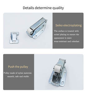 खोलने के लिए धक्का टच रिलीज ताला वसंत लोड मिनी टिप कुंडी अलमारी दरवाजा कैच - Product Image 6