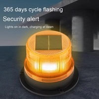 Tragbares Solar-Magnet-Blitzlicht mit hoher Intensität, prismatischer reflektierender PC-Amber-LED-Blitzleuchte für Einsatzfahrzeuge