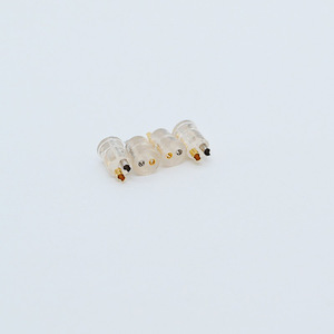 Transparent 0.78mm Round Dual-Pin Female Connector Gold-Plated for DIY <b>Earphone</b> Accessories - Product Image 2
