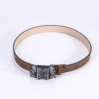 Men's Vintage Alloy Plate Buckle Belt Retro Style Youth Fashion Non Mainstream Personality Lighter Manufacturer Direct Sales
