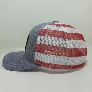 Gorra de camionero con malla y logotipo personalizado, gorra de béisbol gris de Vietnam de 6 paneles, sombreros de lona de poliéster únicos para escenas de playa al aire libre - Product Image 3