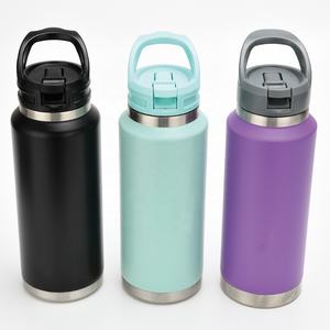 Vacío 36oz 64oz Botellas de vaso Doble pared Acero inoxidable Logotipo personalizado Recubrimiento en polvo - Product Image 1