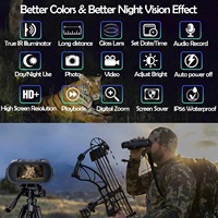 Binoculares de Visión Nocturna Digitales MINI88 2K, Gafas IR de 850NM, Zoom 6X, Grabación de Video a Prueba de Agua, Alcance de 400m para Caza y Camping