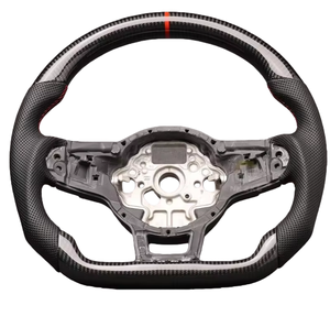 Pour VW <span class=keywords><strong>Golf</strong></span> MK <span class=keywords><strong>6</strong></span> 7 7.5 GTI <span class=keywords><strong>GTD</strong></span> GTE R Polo personnalisé en Fiber de carbone R-Line <span class=keywords><strong>sport</strong></span> volant demi cuir Alcantara multicolore - Product Image 6