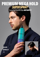 Spray per lo Styling dei Capelli da Uomo con Fragranza Fresca per Tutto il Giorno, per Capelli Secchi ed Extension, Prodotto per lo Styling dei Capelli Personalizzabile OEM con Etichetta Privata