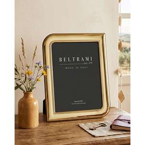 Beltrami Photo <b>Frame</b> 4x6 <b>Gold</b> Silver Plated Made In Italy - Product Image 2