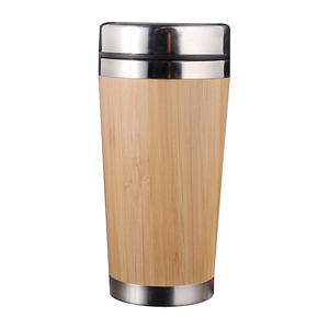 Wood Travel Insulated Coffee Cup Stainless Steel Bamboo <strong>Mug</strong> With Lid <strong>Cool</strong> Coffee <strong>Mugs</strong> - Product Image 3