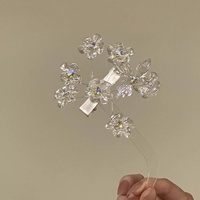 [Langage des fleurs romantiques] Nouvelle pince à cheveux élégante en forme de papillon en cristal brillant, faite à la main, design élégant, pince latérale en bec de canard 2026