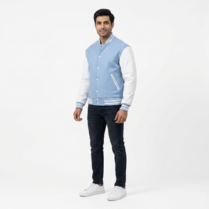 Cheap Price FINER THREADS Custom Casual Winter Varsity Jacket Men's Breathable <b>Covered</b> <b>Button</b> for Sale - Product Image 1