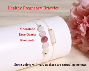 Brazaletes <span class=keywords><strong>de</strong></span> regalo <span class=keywords><strong>de</strong></span> embarazo saludable <span class=keywords><strong>de</strong></span> cristal curativo con tarjeta Pulsera <span class=keywords><strong>de</strong></span> <span class=keywords><strong>fertilidad</strong></span> delicada <span class=keywords><strong>Piedra</strong></span> lunar - Product Image 5