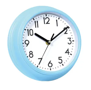2019 venda quente 8 polegadas barato plástico redondo relógio de parede para promoção ou relógio de presente