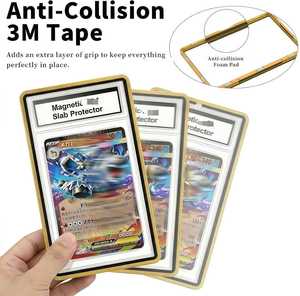 High End Sports Card Display Holder Brushed Aluminum <b>Frame</b> UV Shielding Tempered Glass Cover for Cards - Product Image 4