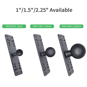 Soporte para Buscador de Peces VINmounts, Base Rectangular de 1 Pulgada con Bola, Aleación de Aluminio y Goma, Compatible con Brazo de Doble Enchufe para Kayak, Barco, Marino - Product Image 5