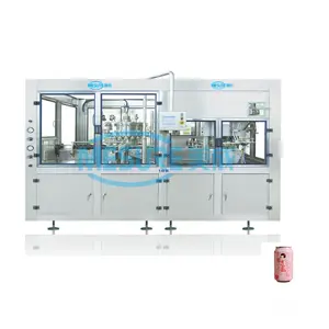 Línea de producción automática de latas de pulverización/Gas/ Aerosol, máquinas de llenado de refrescos carbonatados