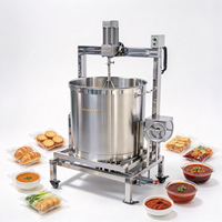 Machine de fabrication de mixage planétaire pour sauce au curry, chauffage automatique au gaz, bouilloire à double enveloppe, mélangeur de tomates