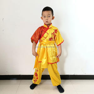 중국 전통 편안한 어린이 우슈 의상 유니폼 타이치 유니폼 - Product Image 6