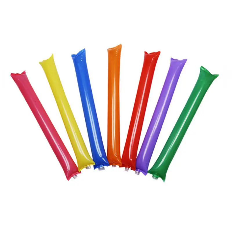Custom cheering stick Ballon Thunder Bang Inflatable Sticks Thunder red blue Clapping Cheer Inflatable jousting Stick toys