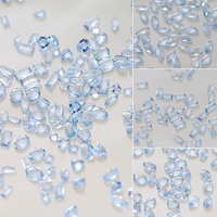 Nouvel arrivage de breloques en cristal de zircon brillant diamant pour ongles en verre bleu transparent pour ongles Nail Art Rhinestone